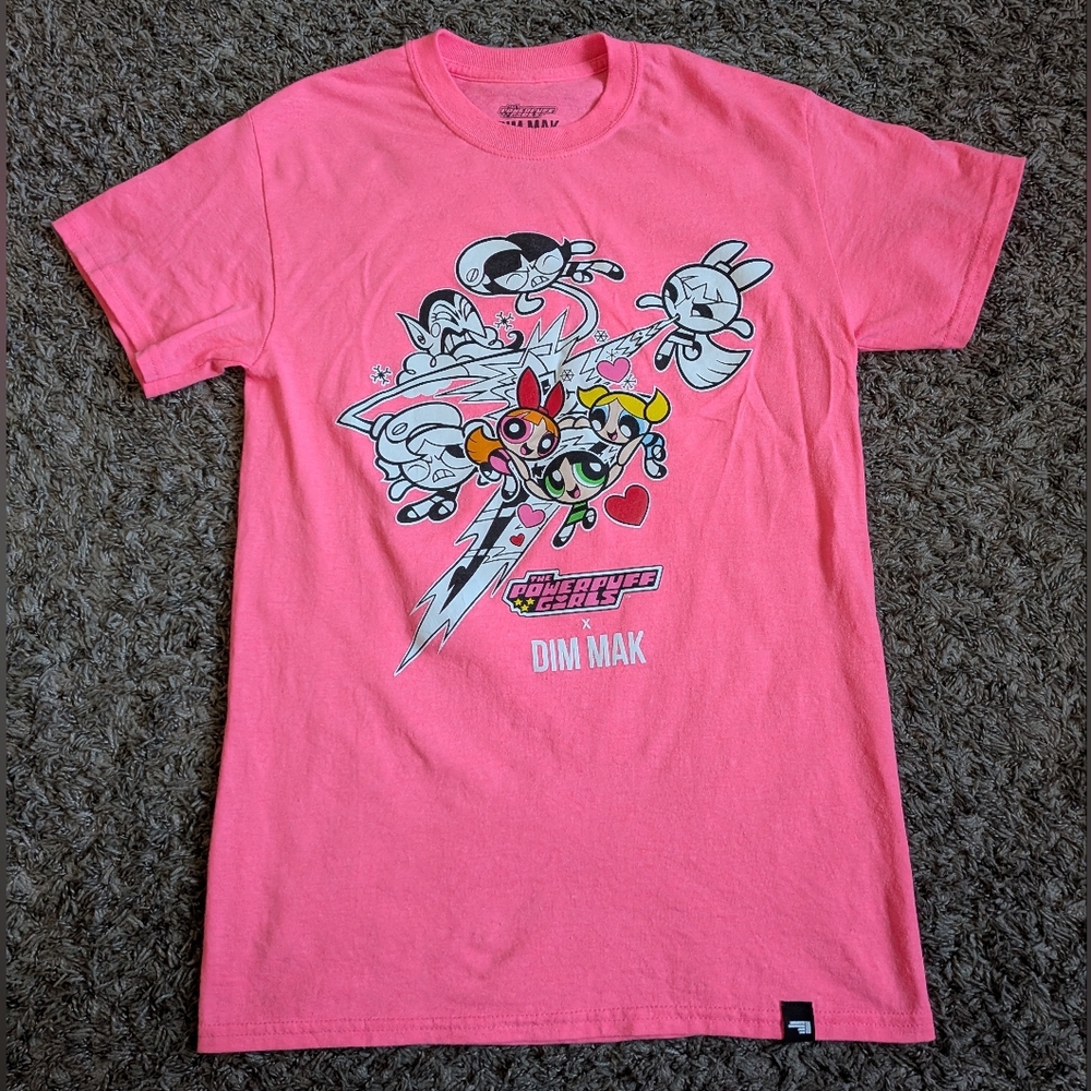 Dim Mak X The Powerpuff Girls Pink Cotton Graphic Shirt Women's S